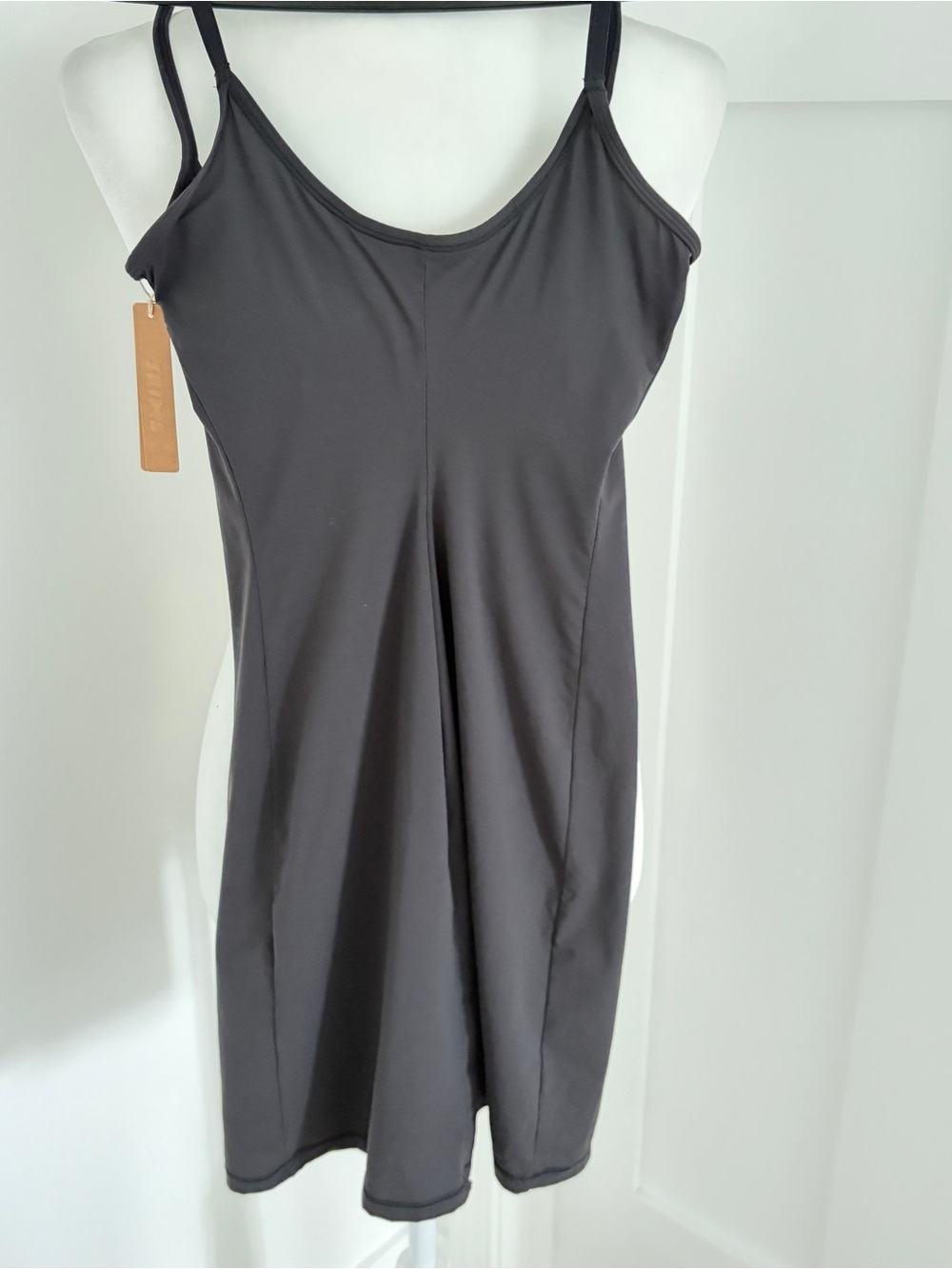 SKIMS Fits Everybody Slip Dress Black XS Bodycon Stretch Cami NWT*N2 - Picture 3 of 5